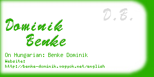 dominik benke business card